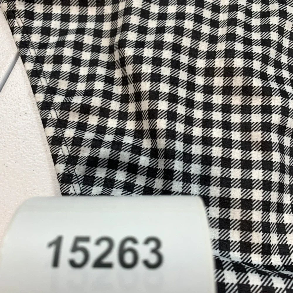 Salt & Cove Junior's Swim Bikini Bottom L Black White Gingham Plaid Tie Side